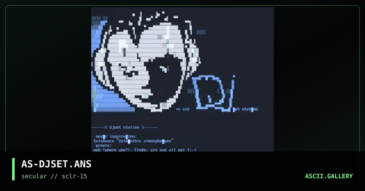 dj set, by asd, 2001
