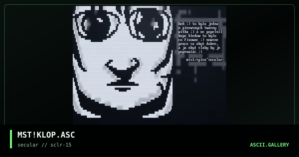 MST!KLOP.ASC, by mist, 2001