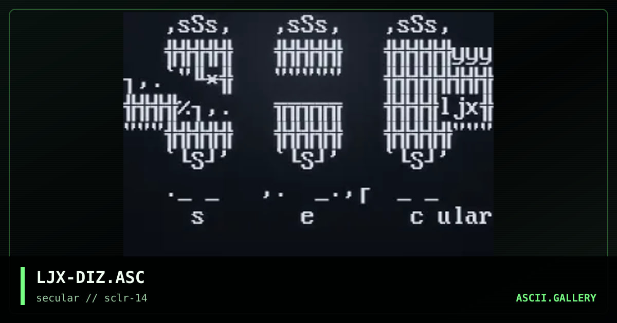 LJX-DIZ.ASC, by ljaxei, 2001