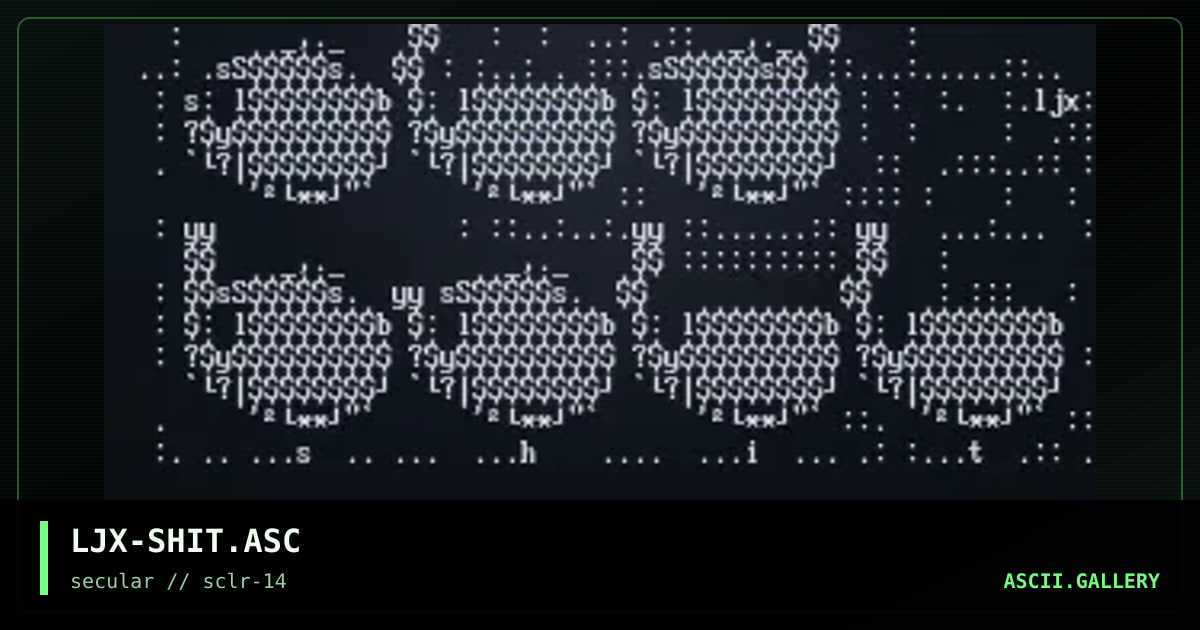 LJX-SHIT.ASC, by ljaxei, 2001
