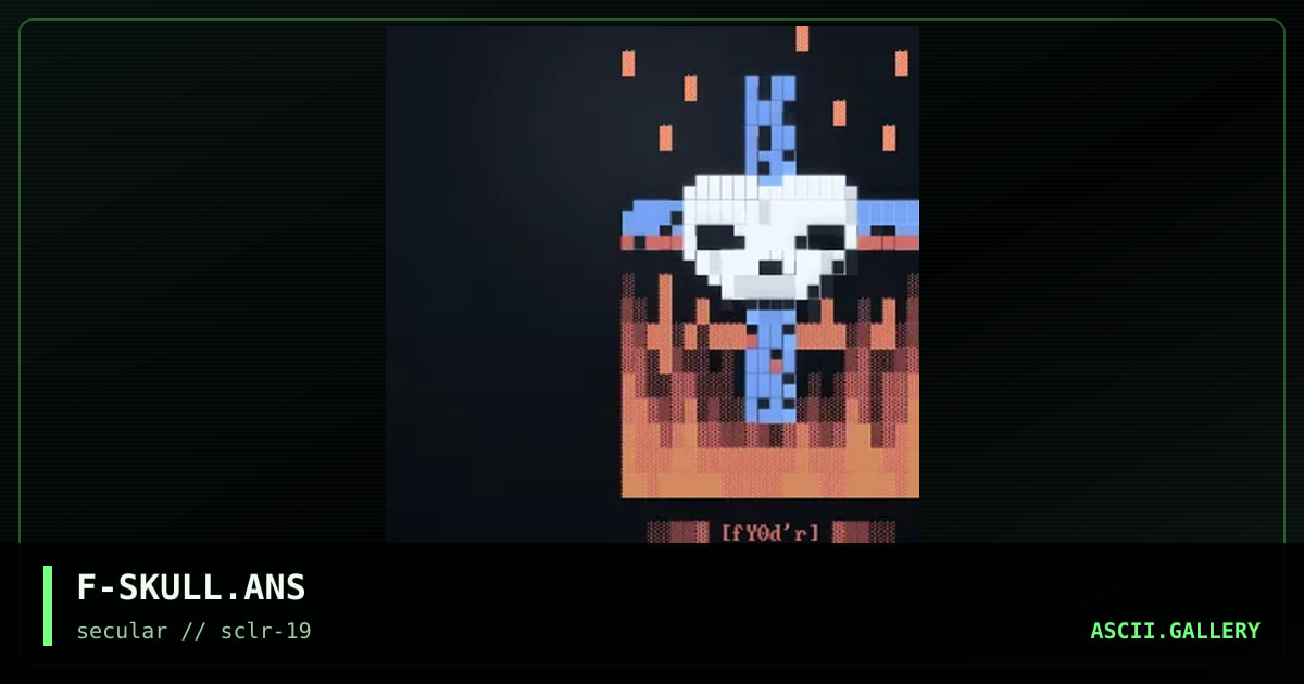 F-SKULL.ANS, by fy0dr, 2001