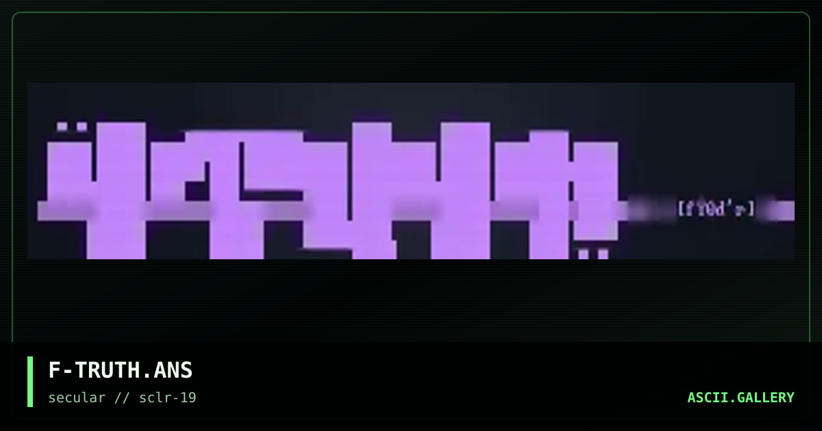 F-TRUTH.ANS, by fy0dr, 2001