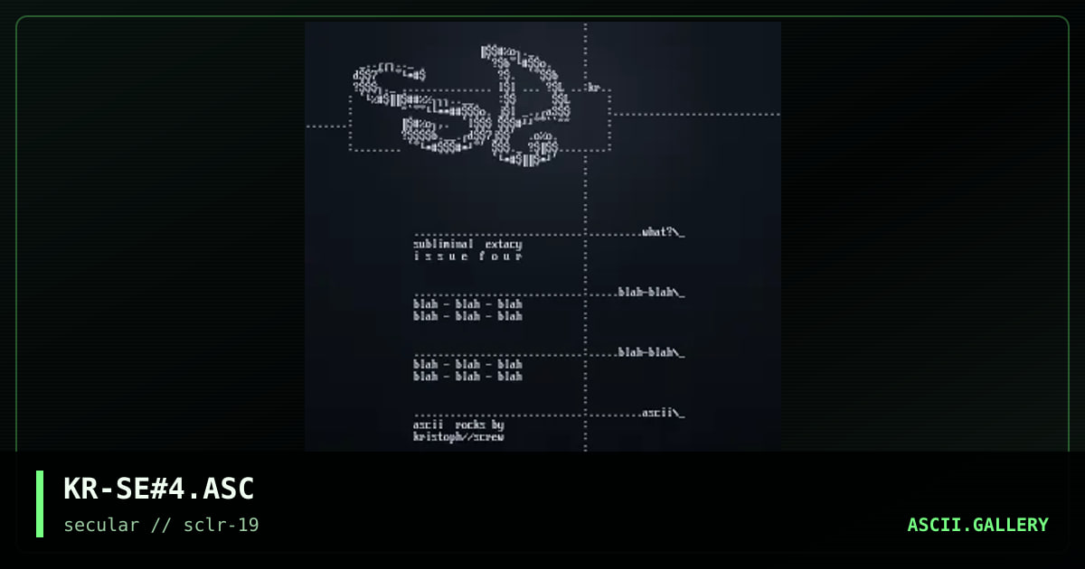 KR-SE#4.ASC, by kristoph, 2001