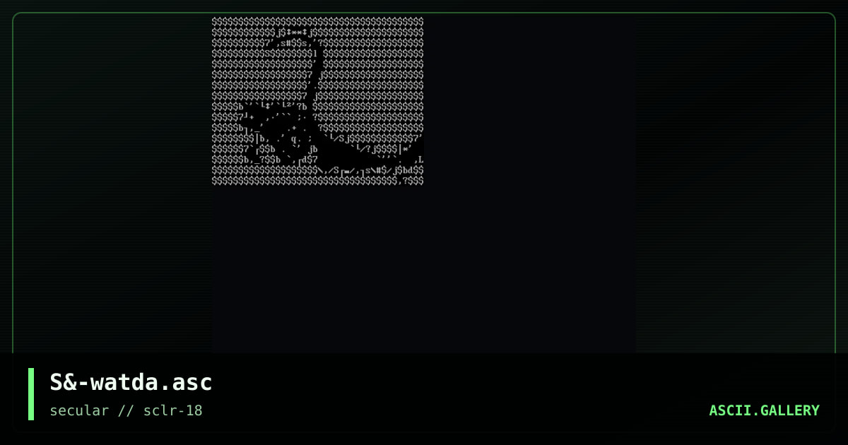 S&-watda.asc, by sandman604, 2001