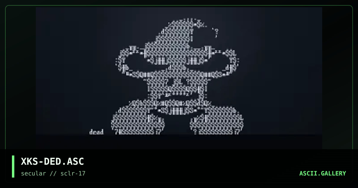 dead dwarf, by xkeys, 2001