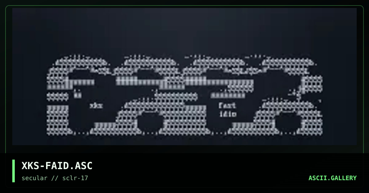 fast idio, by xkeys, 2001