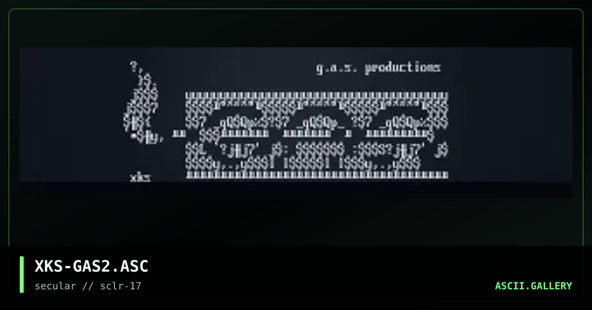 g.a.s. productions, by xkeys, 2001