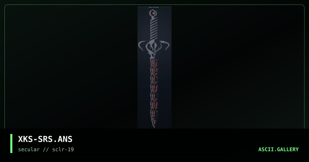 secular's ritual sword, by xkeys, 2001