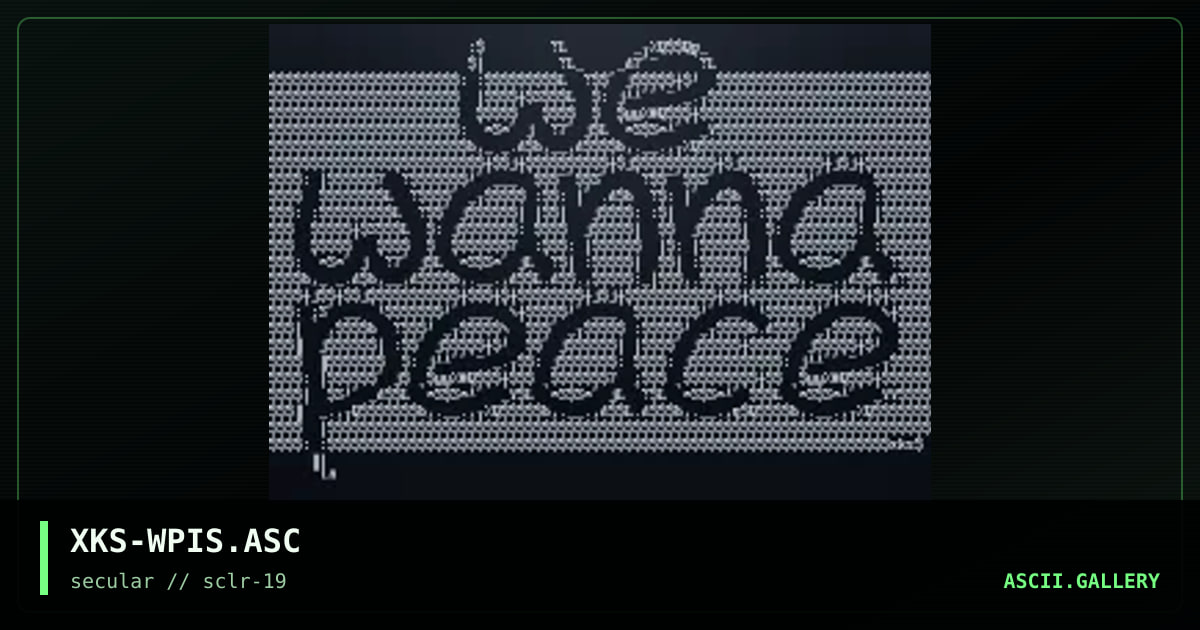 we wanna peace.., by xkeys, 2001