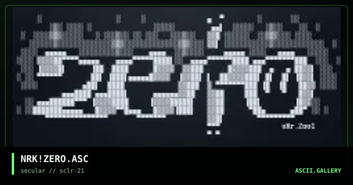 NRK!ZERO.ASC, by nekro, 2001