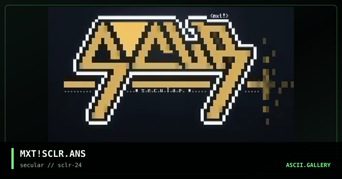 MXT!SCLR.ANS, by maxxtro, 2001