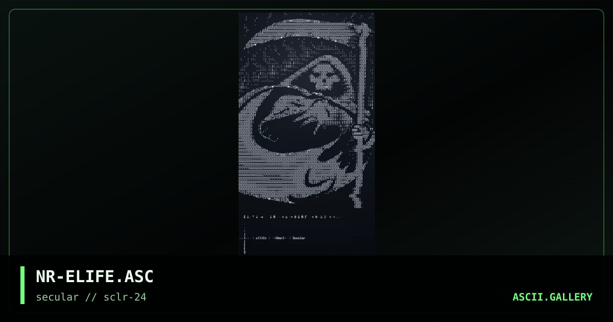 NR-ELIFE.ASC, by nr, 2001
