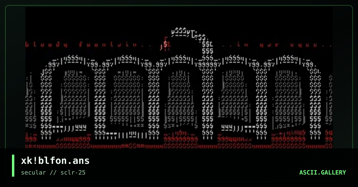 bloody fountain.., by xkeys, 2002