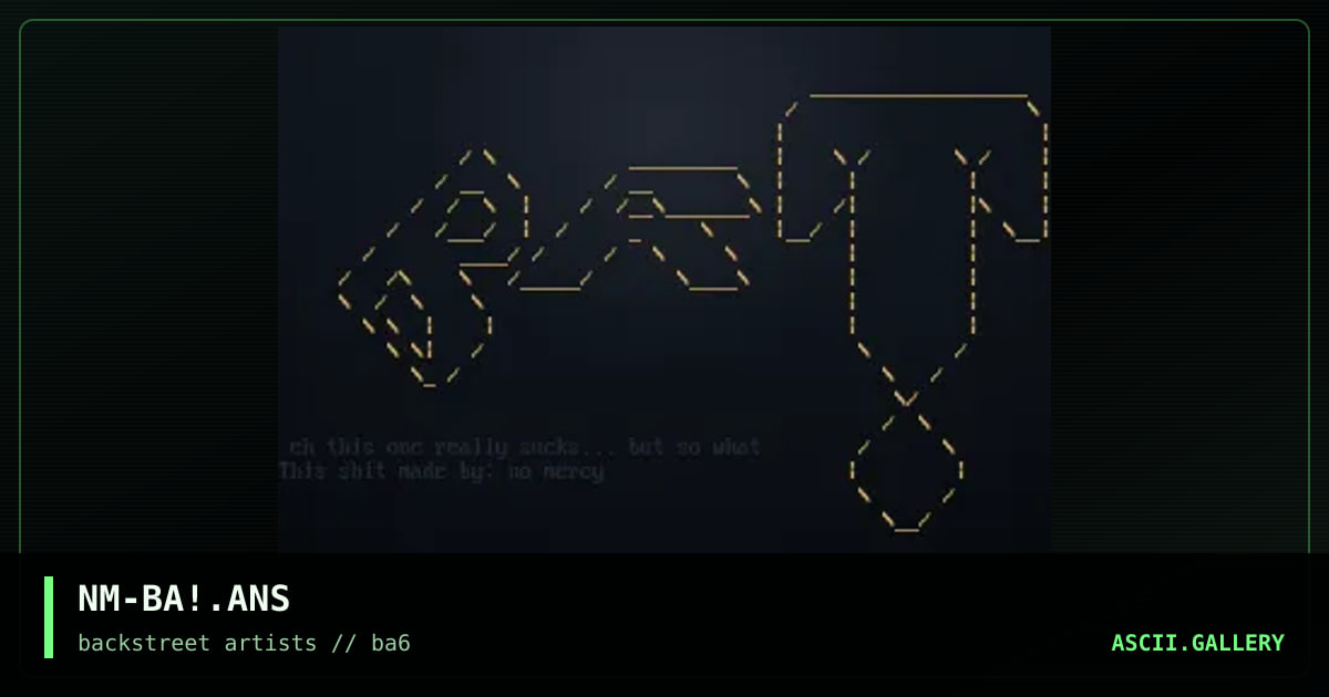 NM-BA!.ANS, by no mercy, 1997