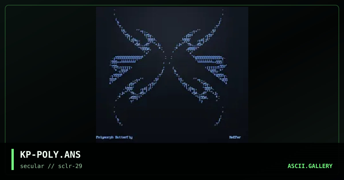 Polymorph Butterfly, by keeper, 2002