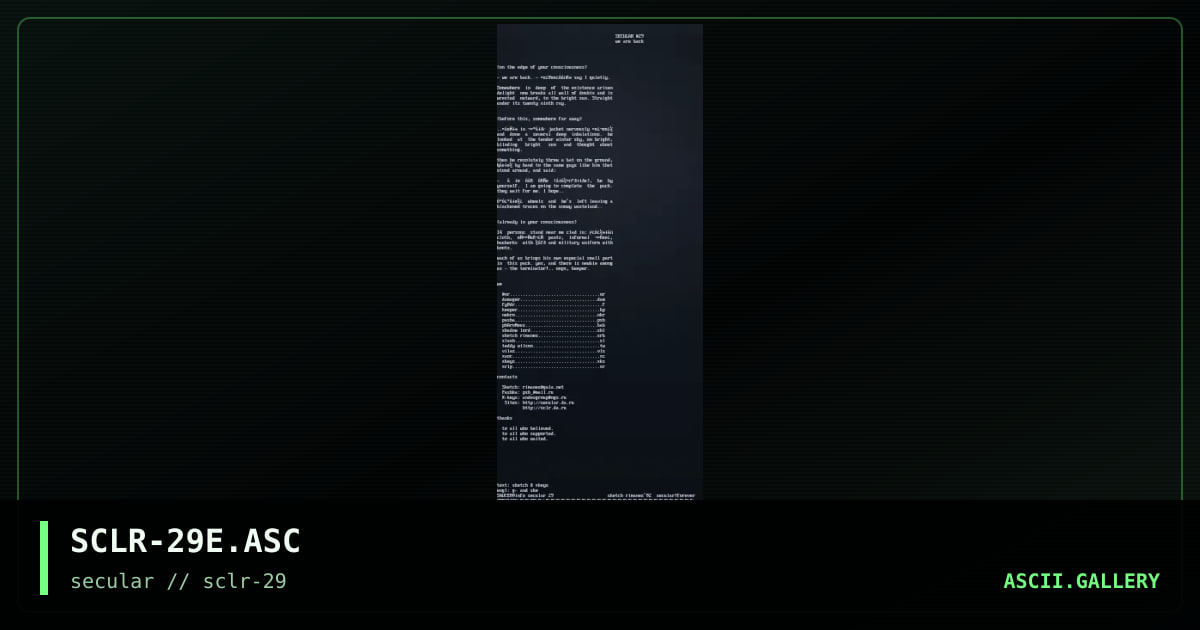 SCLR-29E.ASC, by secular, 2002