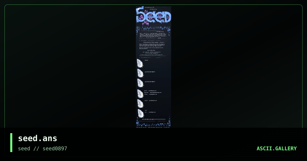 seed.ans, by quip, 1997