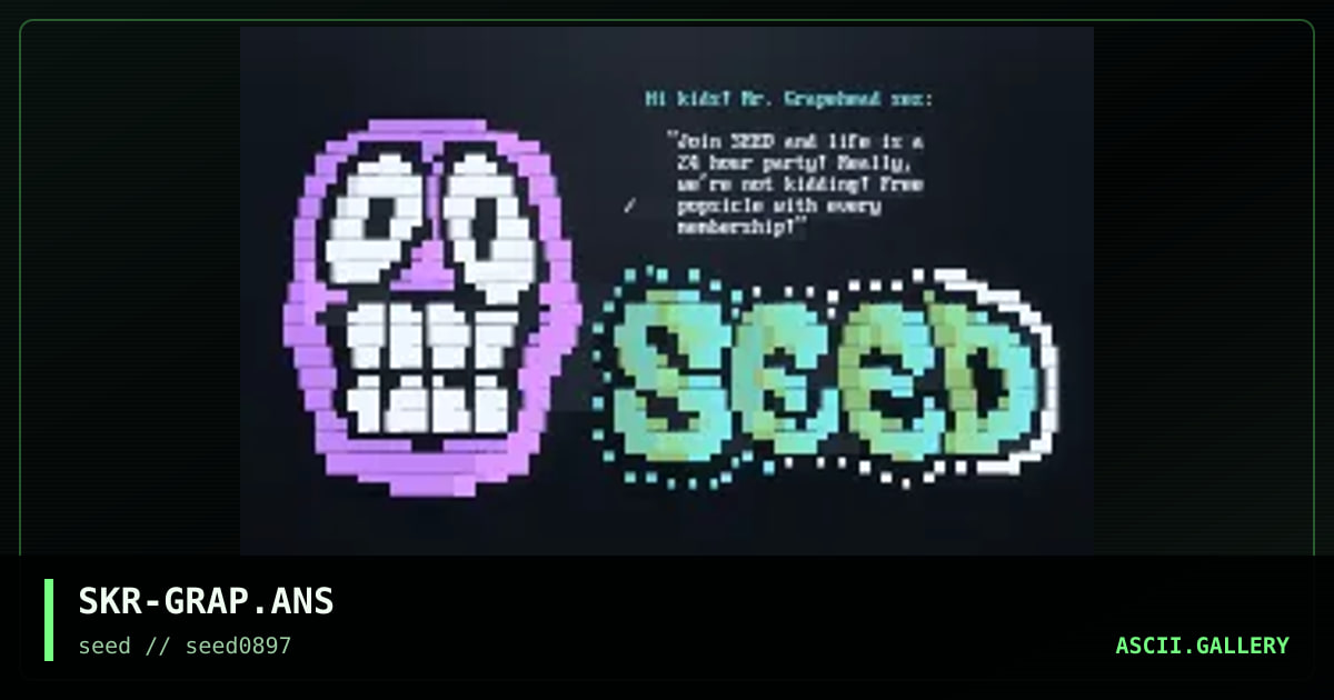 mr. grape head, by skrubly, 1997
