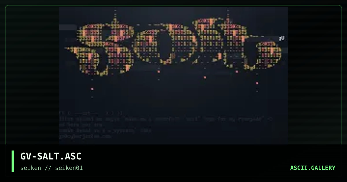 GV-SALT.ASC, by groove ambush, 1997