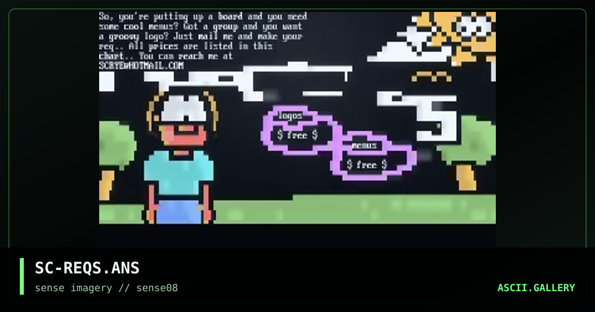 request something, dammit!, by scrye, 1998