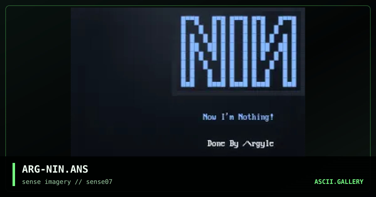 ARG-NIN.ANS, by argyle, 1998
