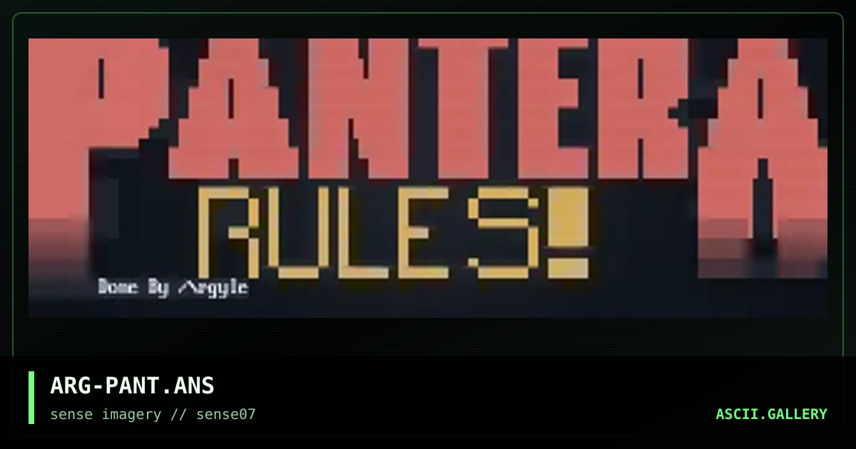 ARG-PANT.ANS, by argyle, 1998