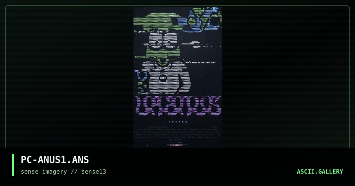 myanus or yours?, by proctologist, 1998