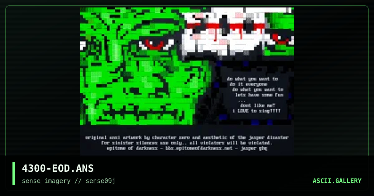 Epitome Of Darkness, by aesthetic, 2002