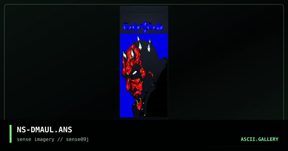 darth maul, by ansichrist, 2002