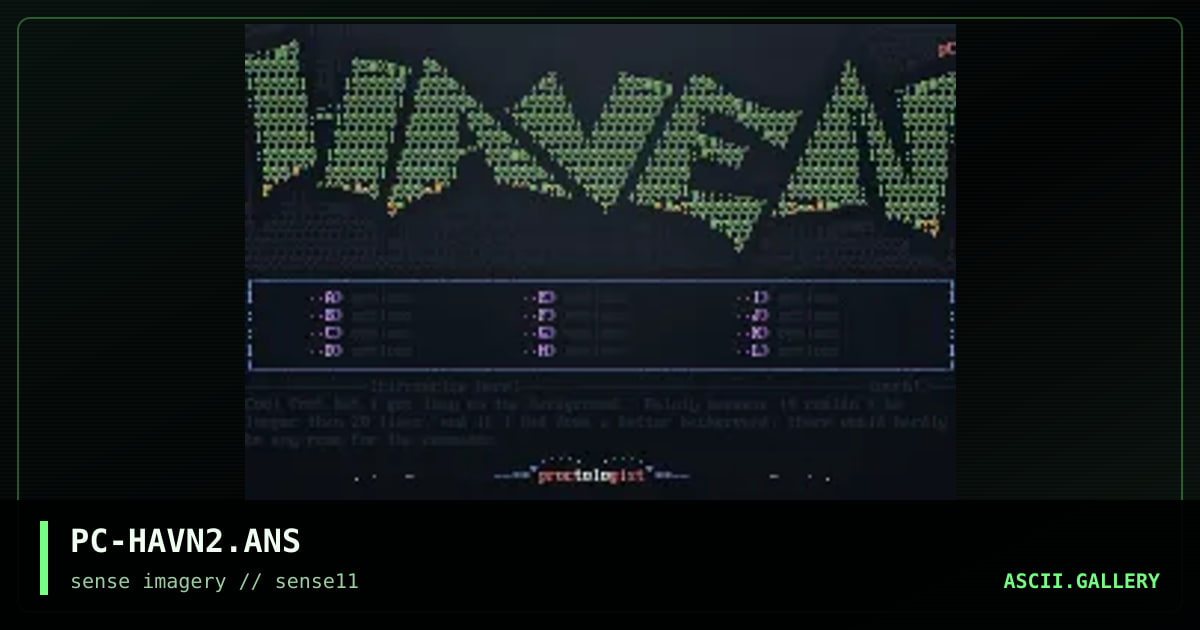 Haven, by proctologist, 2002