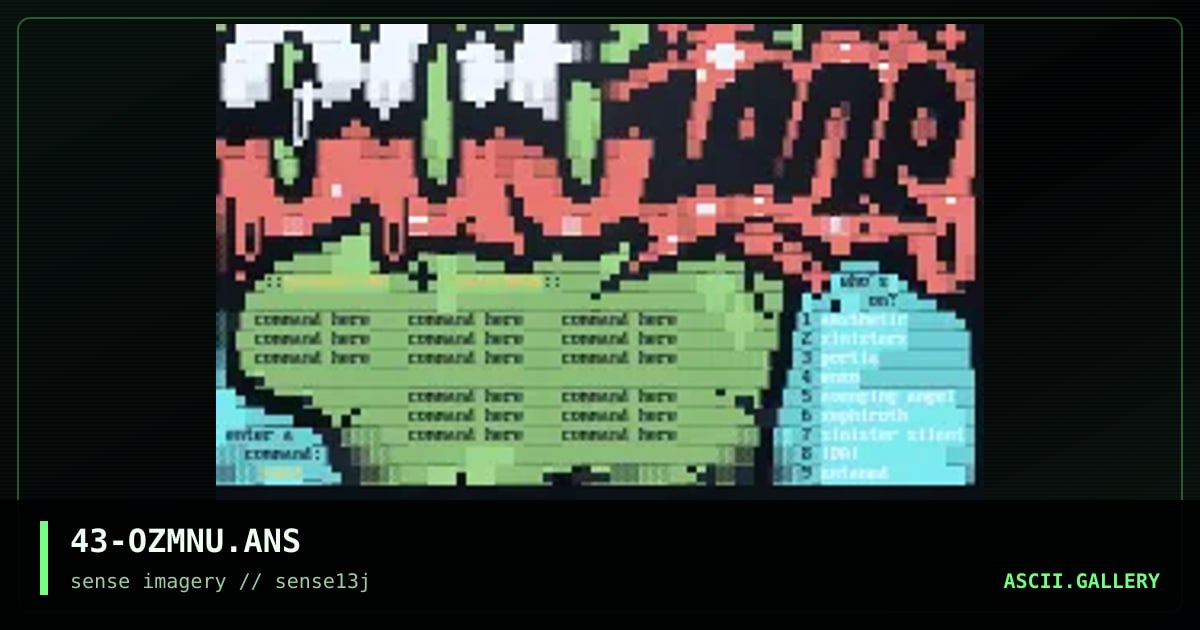 outzone bbs mainmenu, by aesthetic, 2003
