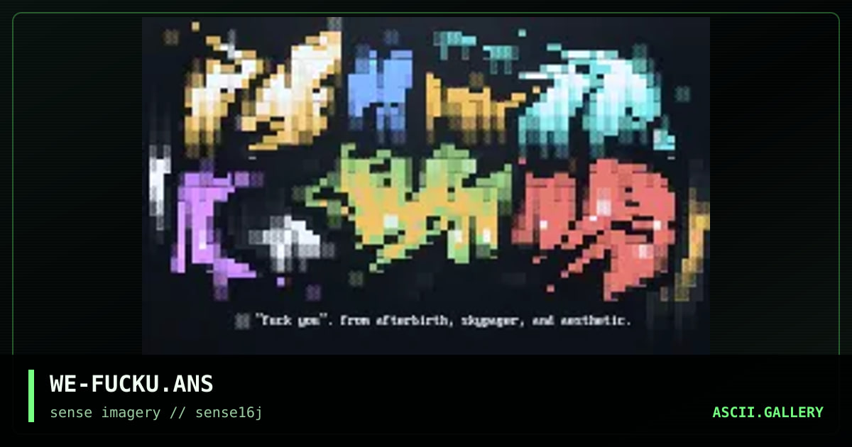 WE-FUCKU.ANS, by afterbirth, skypager, aesthetic, 2003