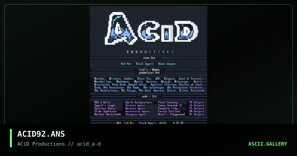 ACID92.ANS, by radman, black spyrit, 1990