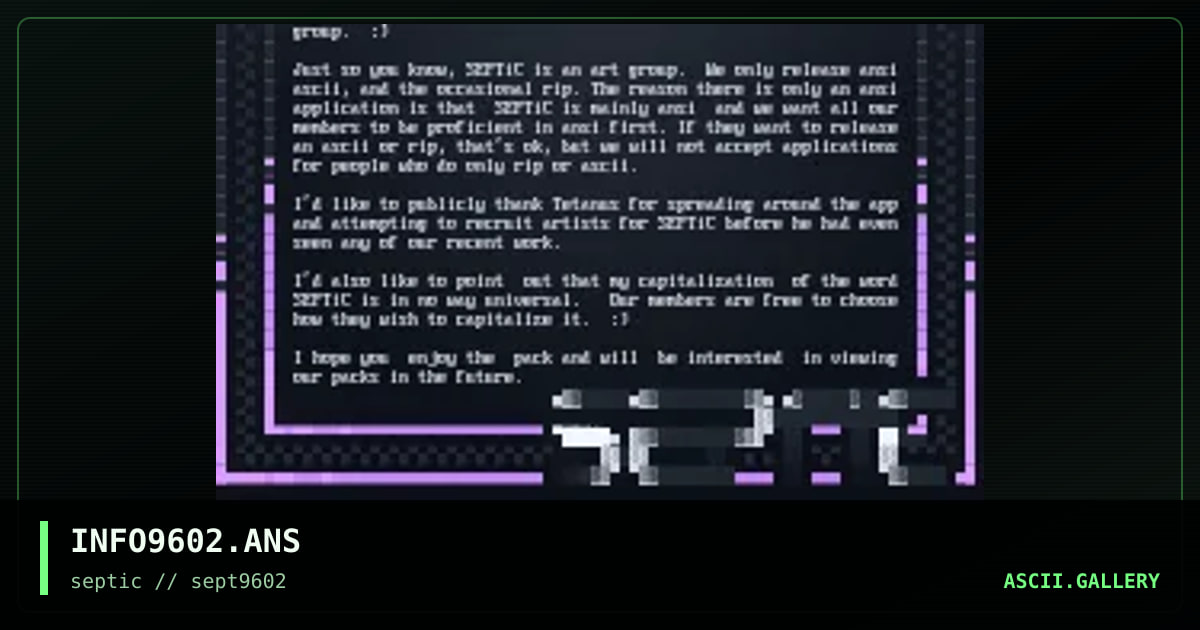 9602 Info File, by untagged, 1996