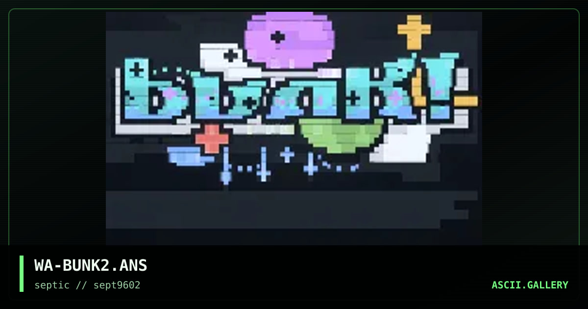 bunck2 logo, by warpus, 1996