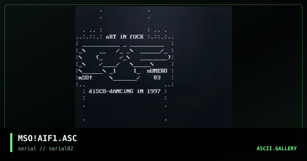 MSO!AIF1.ASC, by mso, 1997