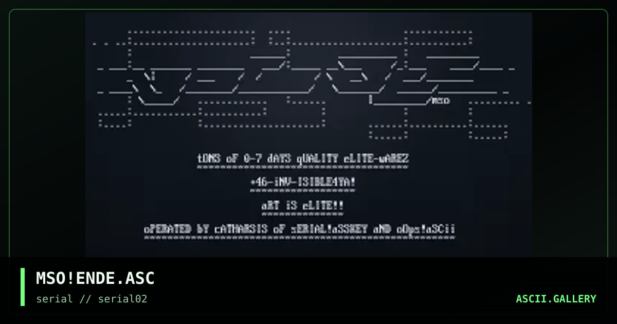 MSO!ENDE.ASC, by mso, 1997