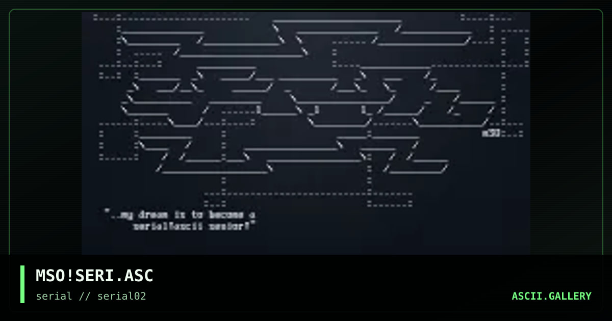 MSO!SERI.ASC, by mso, 1997