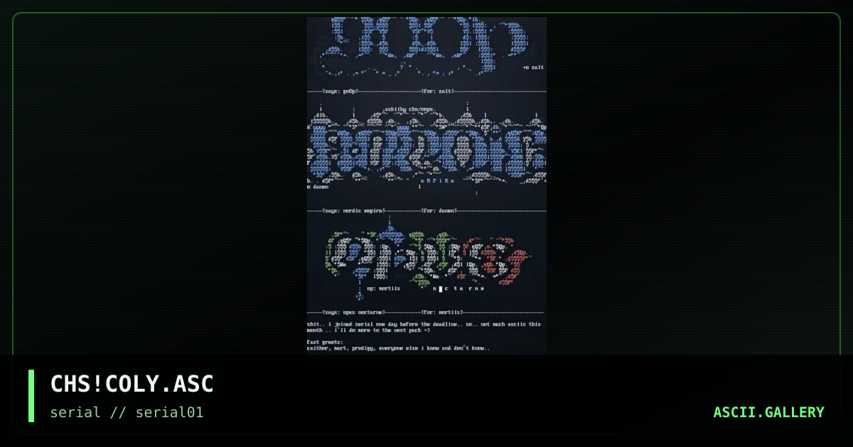 CHS!COLY.ASC, by catharsis, 1997
