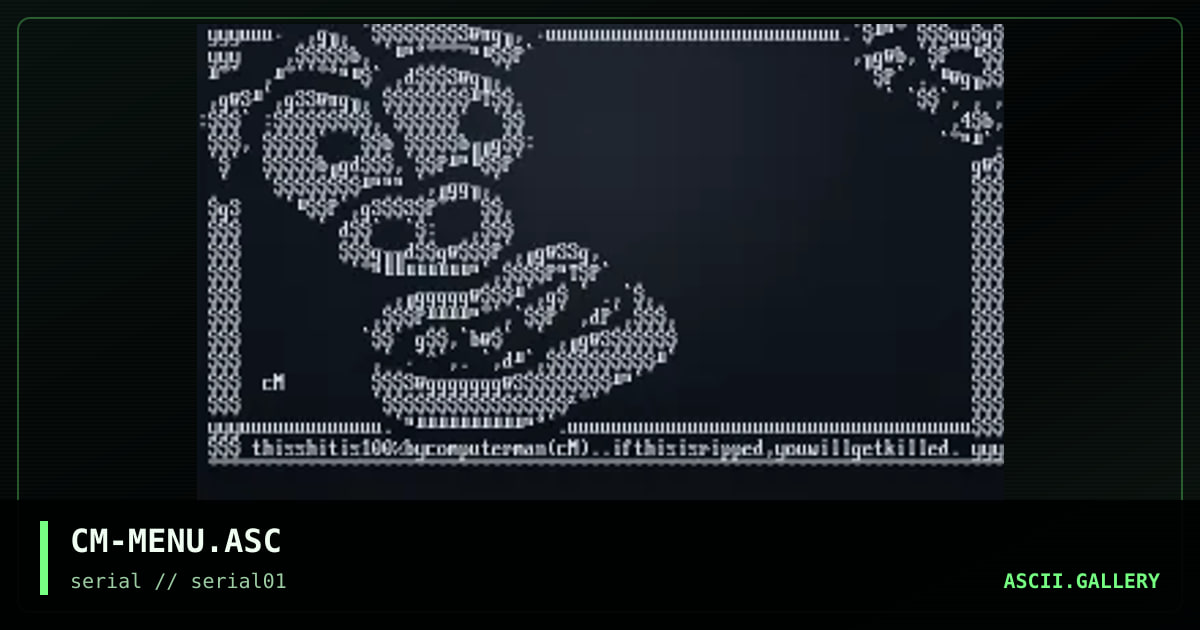 CM-MENU.ASC, by computer man, 1997