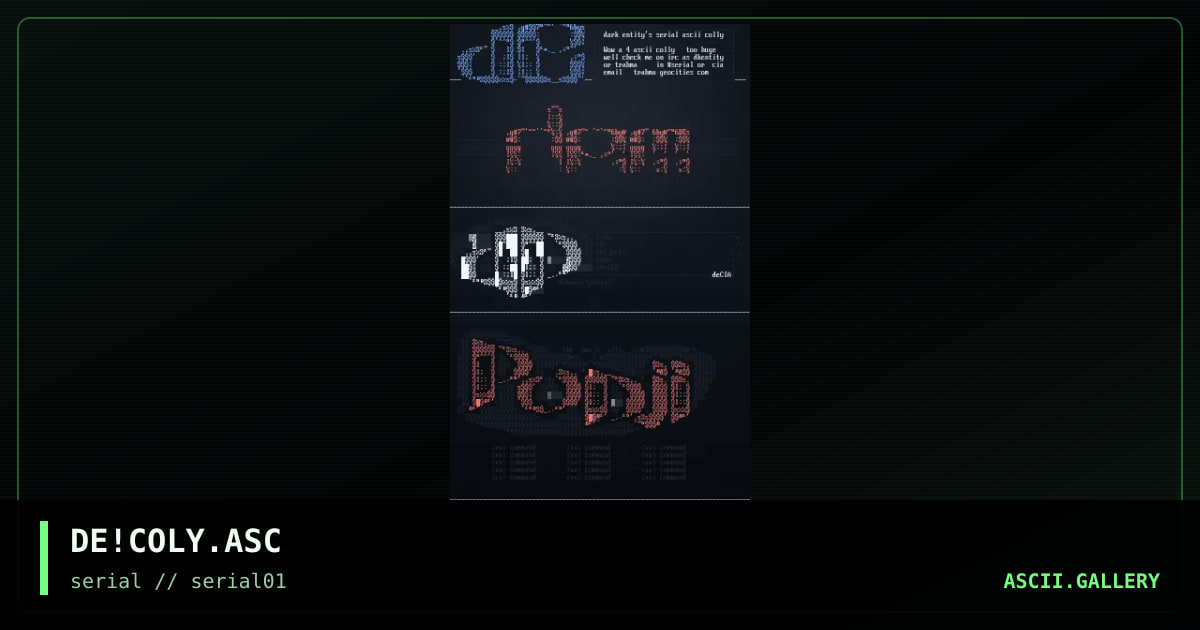 DE!COLY.ASC, by dark entity, 1997