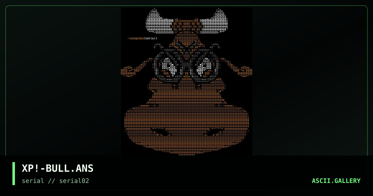 XP!-BULL.ANS, by xenophobe, 1997