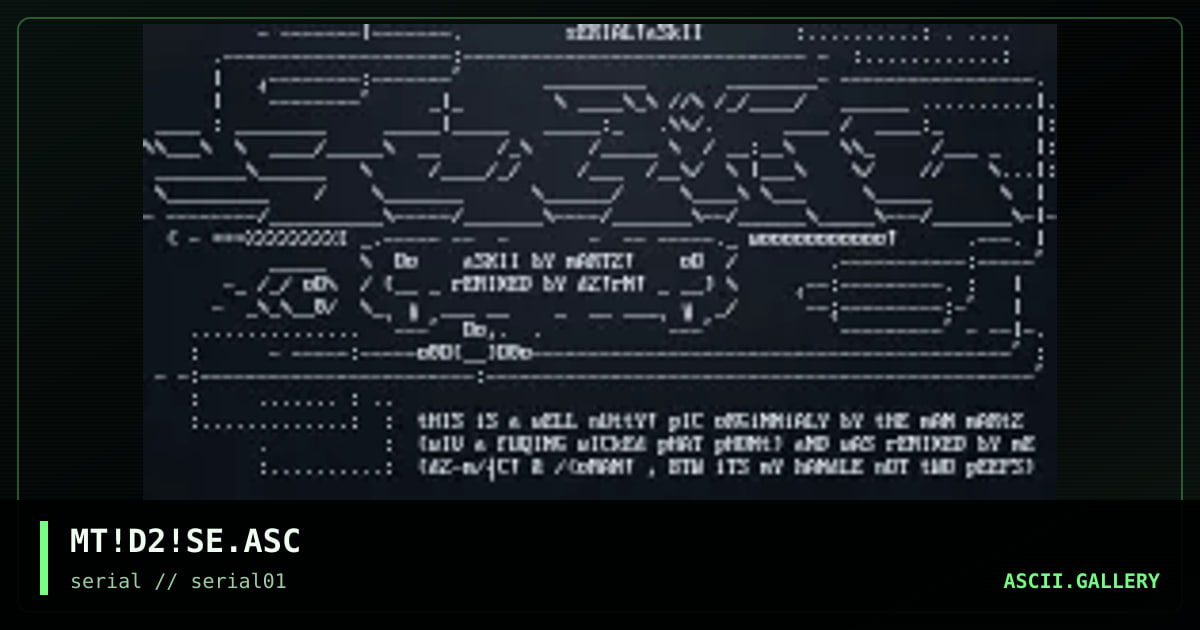 MT!D2!SE.ASC, by d2mac, 1997