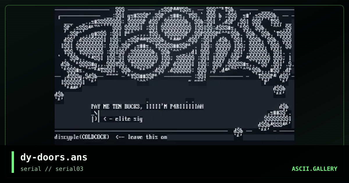 dy-doors.ans, by discyple, 1997