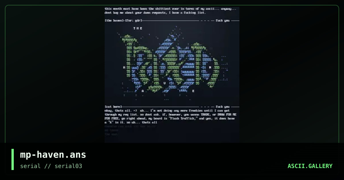the haven, by meatpod, 1997
