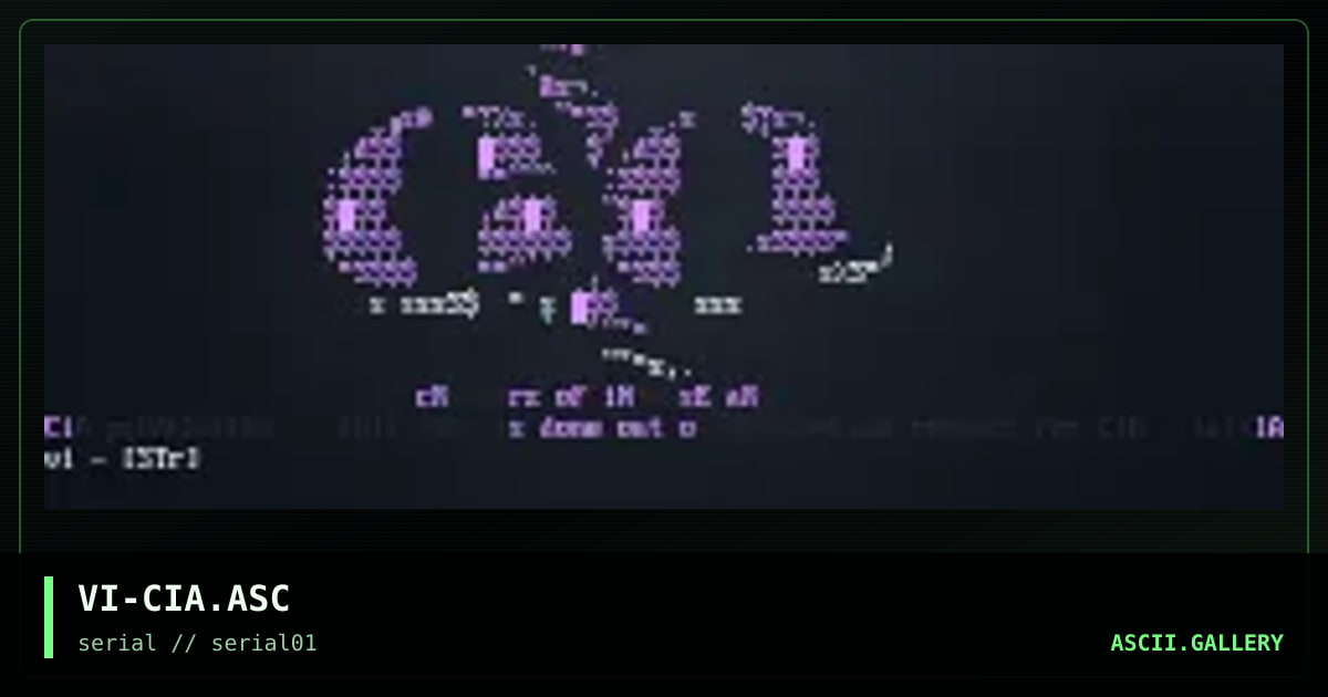 VI-CIA.ASC, by viral, 1997