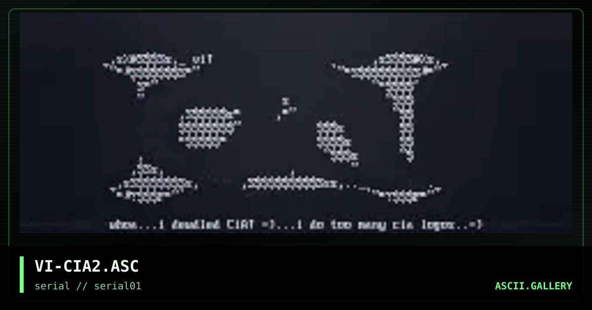 VI-CIA2.ASC, by viral, 1997