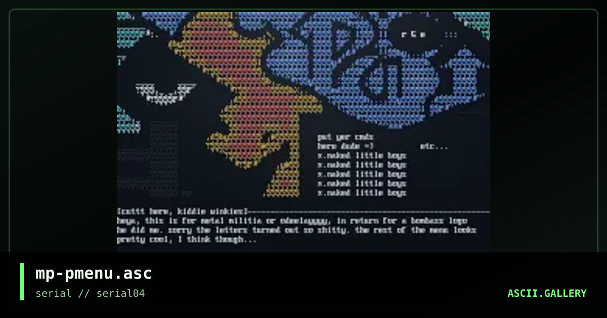 purge menu, by meatpod, 1997