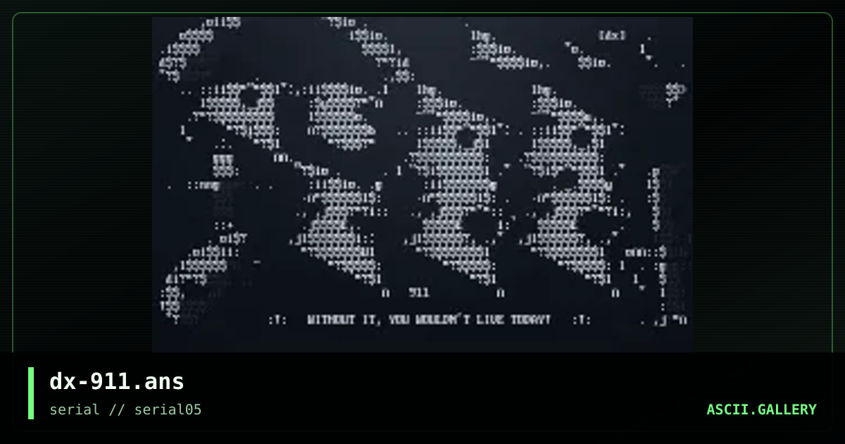 dx-911.ans, by drax, 1997