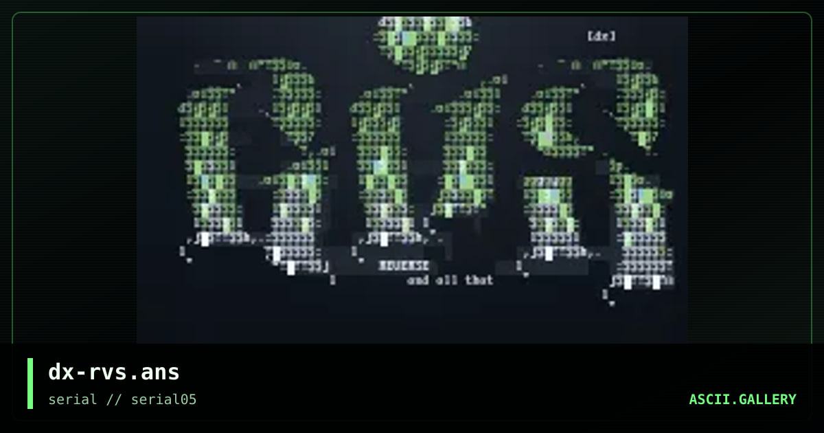 dx-rvs.ans, by drax, 1997